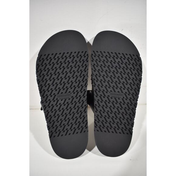 Hermes Chypre Sandal Black Studded Stud Punk Rock H Logo Strap Slide Flat 39 - Picture 16 of 16